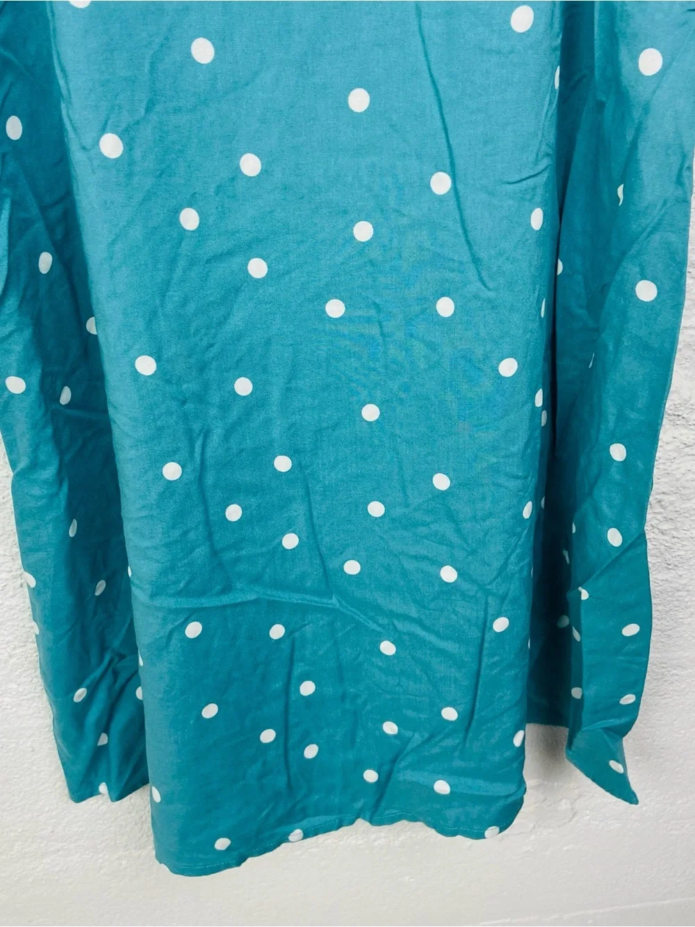 NWT Cat & Jack Teal Polka Dot spaghetti strap Kids Casual Dress size XL 14